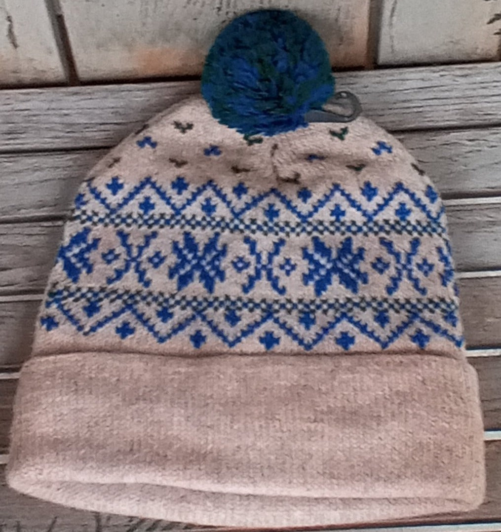 Snowflake Pom-Pom Hat