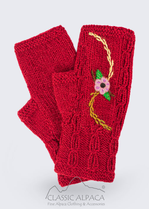 Akatsuki Fabrics-26 Hand Woven Fingerless Mitts-Portuguese Natural Wool-  Forest Green - Shop littleknitstw Gloves & Mittens - Pinkoi